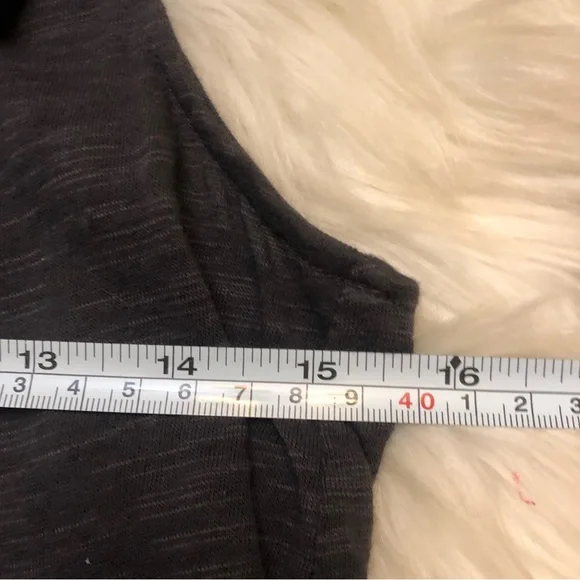 NWT ANTHROPOLOGIE VANESSA VIRGINIA Dark Gray Ruffle Detail Sleeveless Top - Picture 10 of 11